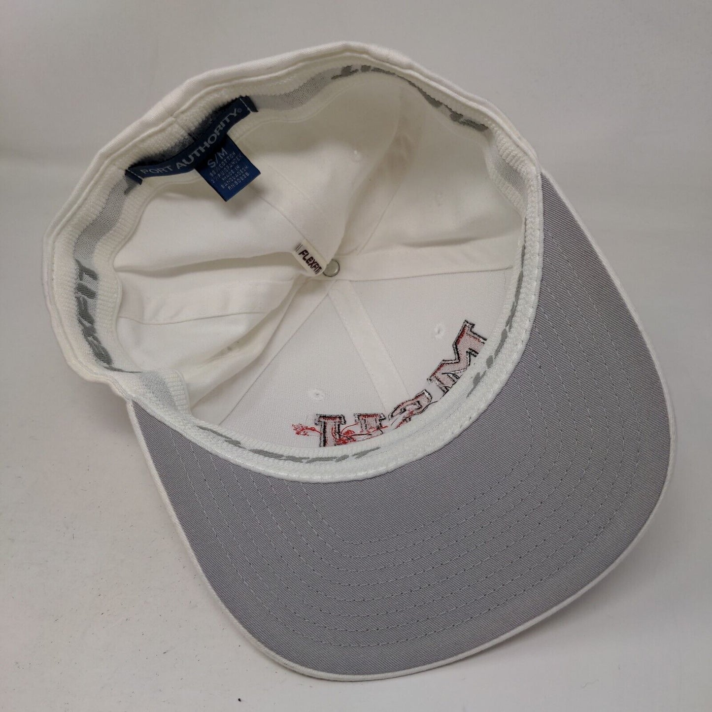 Port Authority Men's Fitted Hat S-M Embroidered MSU Ice Hockey Logo Cotton Blend