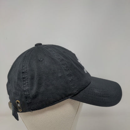 Adidas Slideback Hat Black OSFA Adjustable Embroidered Vented Holes 6 Panel