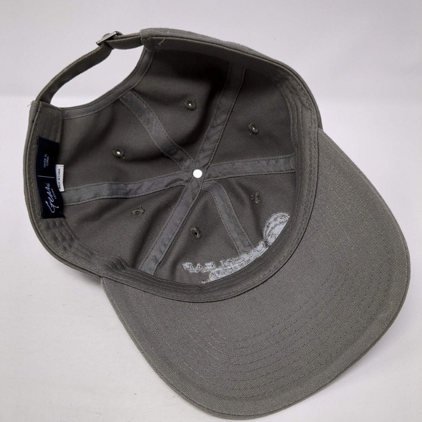 Overleaf Lodge & Spa Slideback Hat Gray One Size Adjustable Embroidered