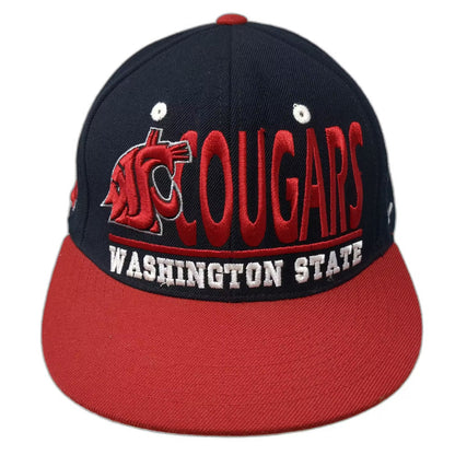 Washington State Cougars NCAA Zephyr Snapback Hat Black Red Green Brim One Size