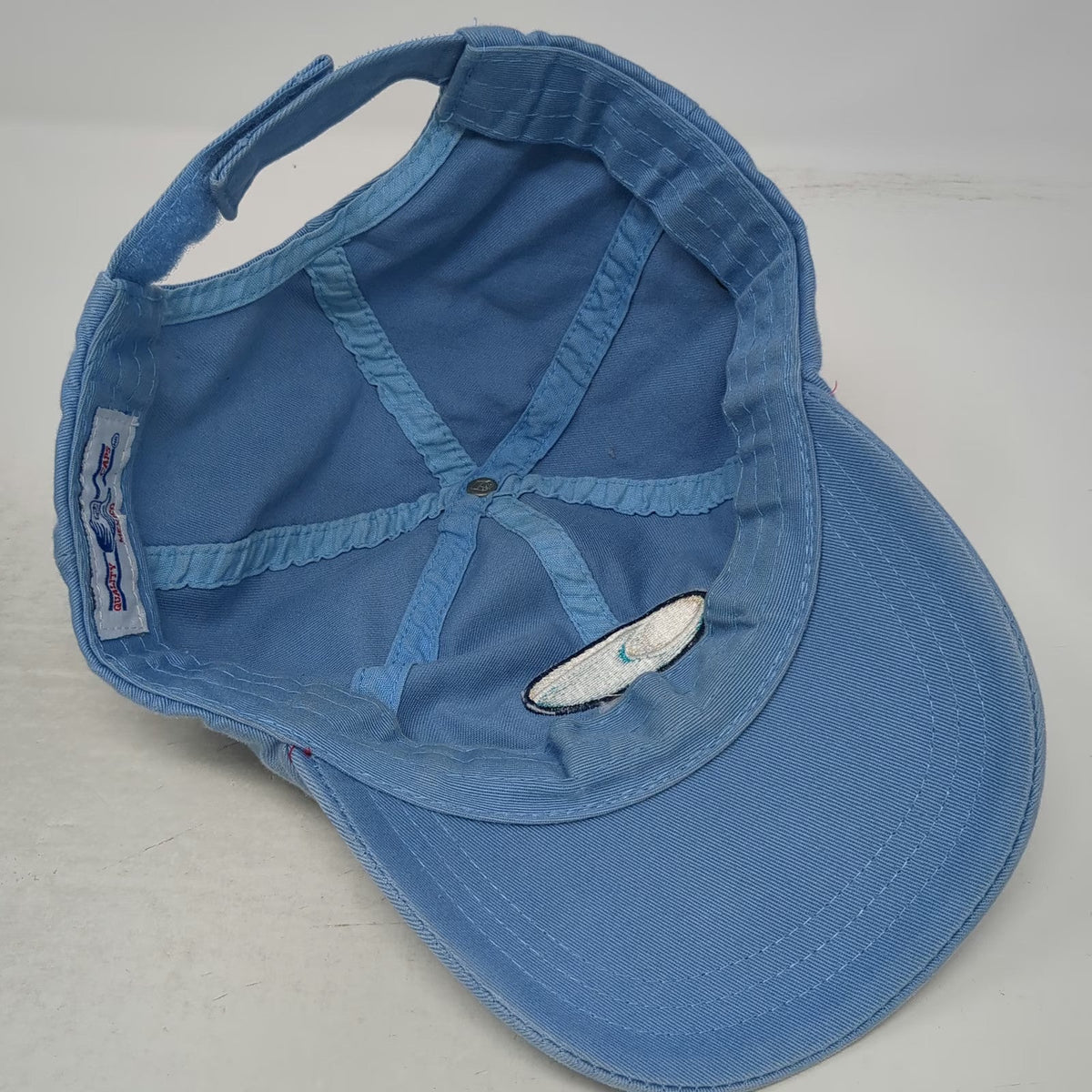 Quality Caps Riviera Maya Wave Logo Blue Baseball Cap OSFM Strapback Hat Cotton