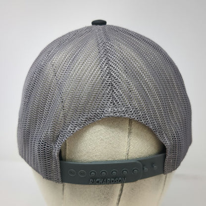 Richardson Trucker Hat Black One Size Snapback Mesh Spudnik Agriculture Logo