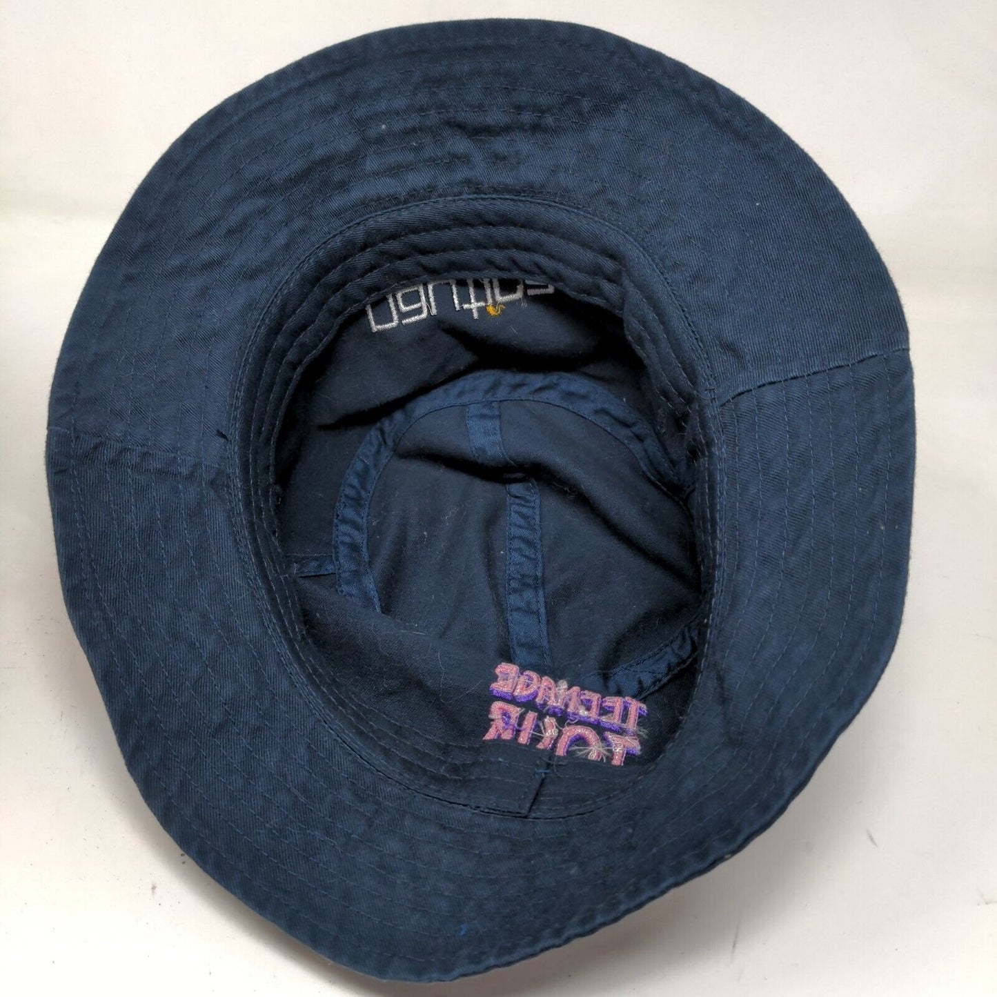 Nautica Men's Bucket Hat Blue Embroidered Spell Out Logo Teenage Tour