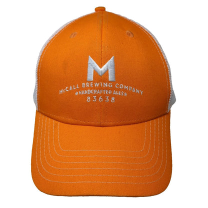 Brewery Branding Co Trucker Hat Orange White OSFM Mesh Snapback McCall Brewing