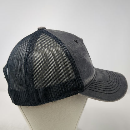 Signatures RAM Logo Trucker Hat Gray One Size Mesh Back American Flag Snapback