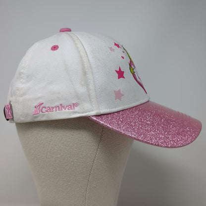 Carnival Baseball Cap White Pink One Size Grinch Love Heart Glitter Seuss Hat