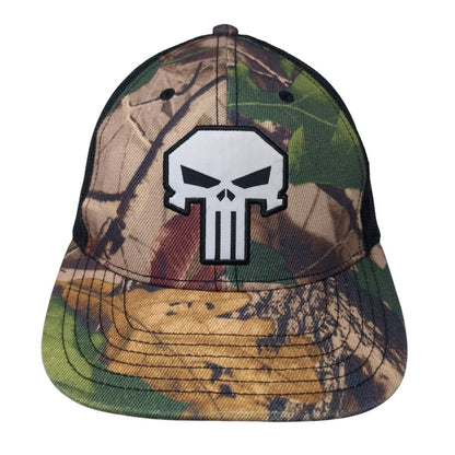 Marvel The Punisher Trucker Hat Multicolor One Size Adjustable Camo Mesh Back