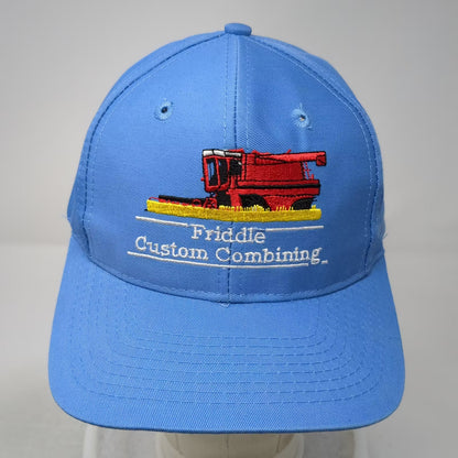 Mountain Marketing Friddle Custom Combining Blue Snapback Hat Harvester Vintage