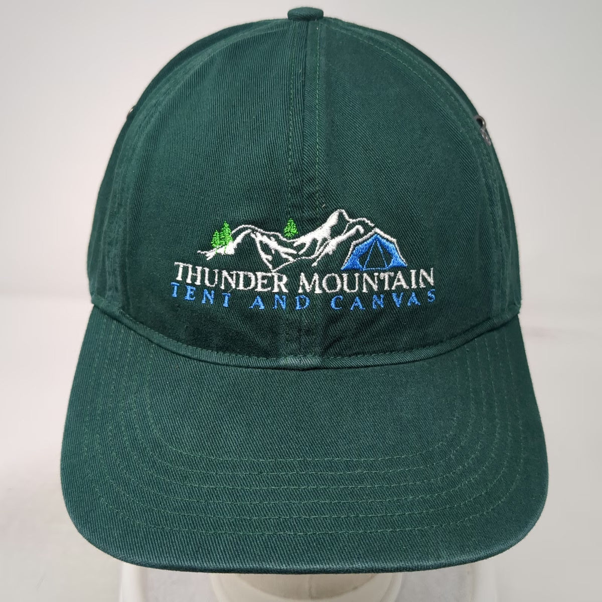 Richardson Baseball Cap Green One Size Slideback Cotton Hat Thunder Mountain