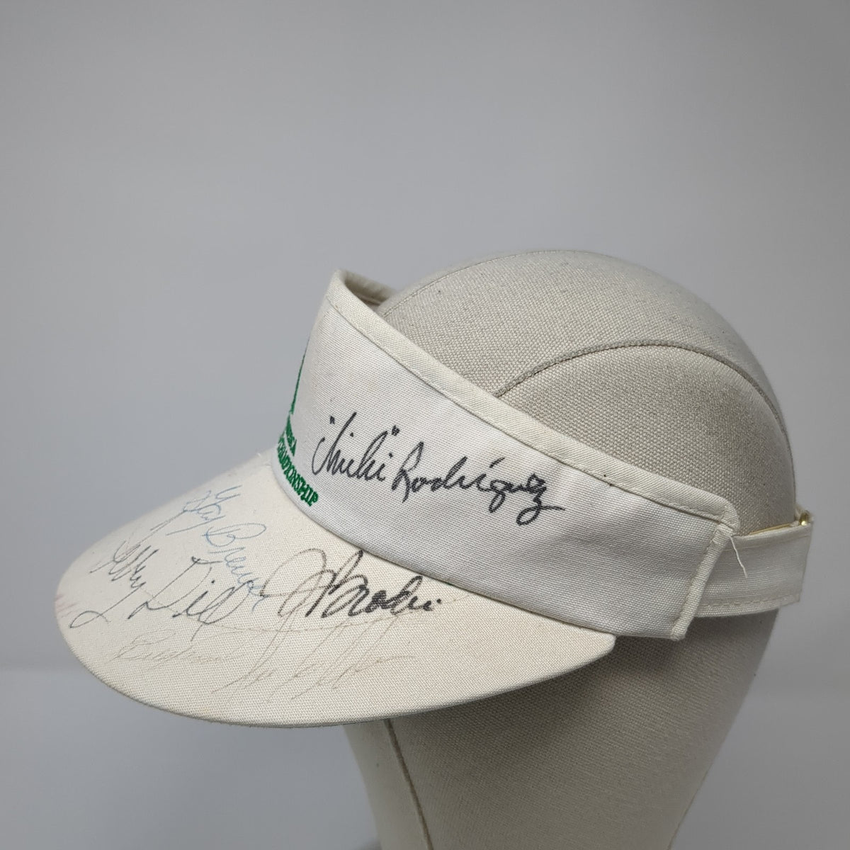 Vintage Visor Hat Signed Autographed Arnold Palmer ChiChi Rodriguez Terry Dill