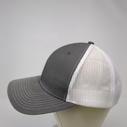 Richardson Snapback Trucker Hat Gray One Size Mesh Back Adjustable Blank
