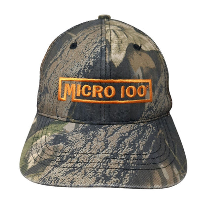 Micro 100 Strapback Trucker Hat Camouflage OS Adjustable Mesh Back OC Sports