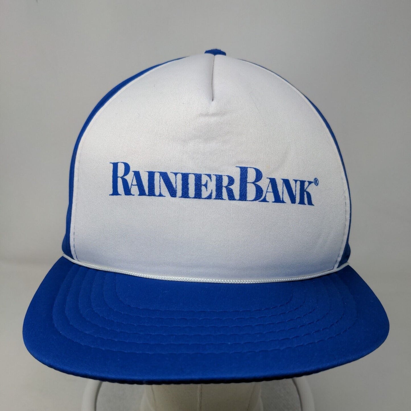 Rainier Snapback Hat Blue OSFA Colorblock Crown Cap Adjustable 5 Panel