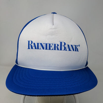 Rainier Snapback Hat Blue OSFA Colorblock Crown Cap Adjustable 5 Panel