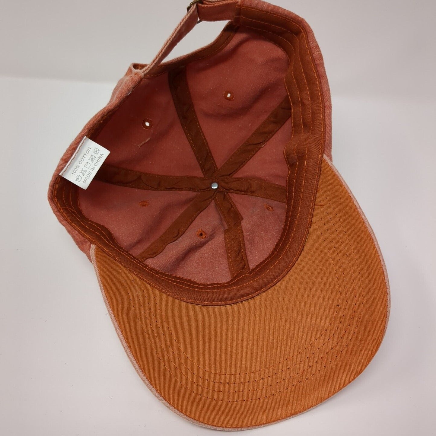 Dog Mom Slideback Hat Orange OSFA Adjustable Vented Holes 6 Panel Cotton