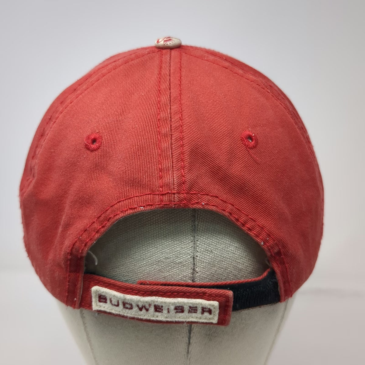 Budweiser Baseball Cap Red One Size Strapback Embroidered King of Beers Hat