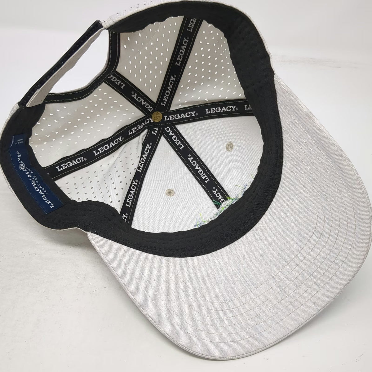 Legacy Baseball Cap Gray One Size Perforated Snapback Greentree GC Golf Tree Hat