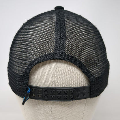 Island Crew Hawaii Trucker Hat Black White One Size Shaka Aloha Patch Mesh