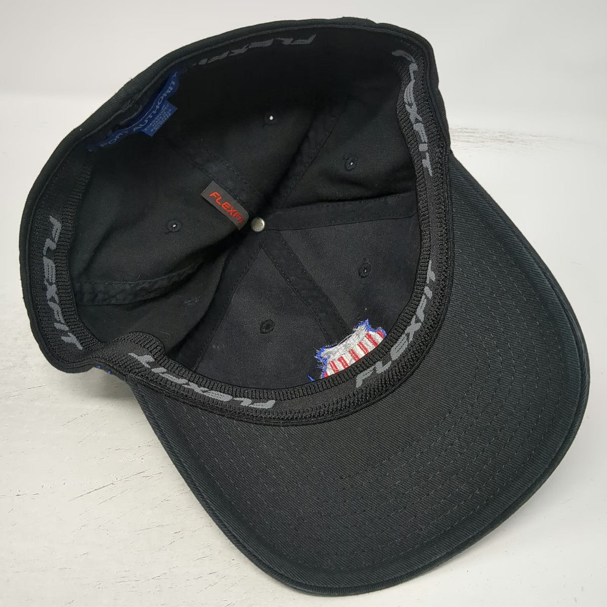 Port Authority Baseball Cap Black L/XL Flexfit US Oil Shield Logo Energy Gas Hat