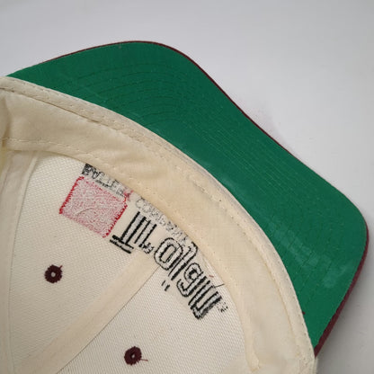 Toppers Snapback White Red One Size Trojan Battery Company Green Underbrim Hat