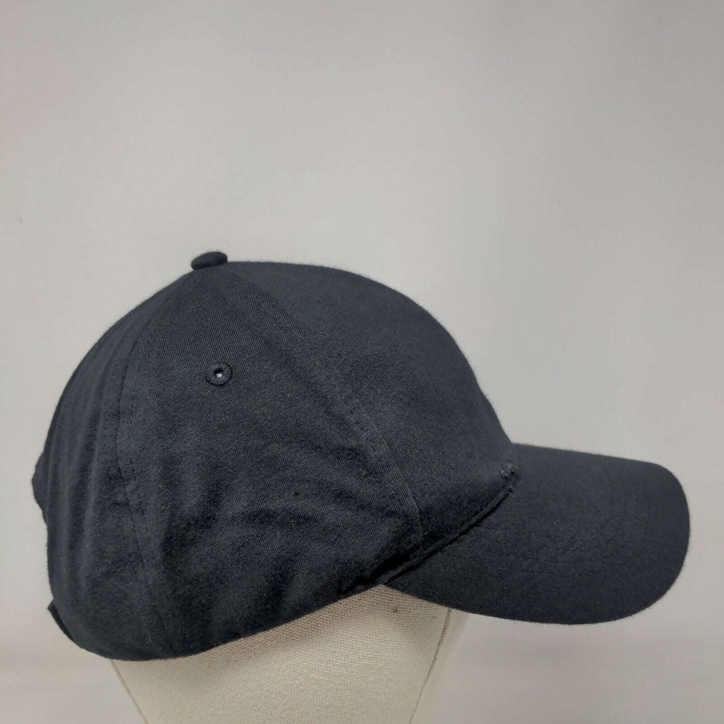 Melrose And Market Strapback Hat Black One Size Adjustable Vented Holes Blank