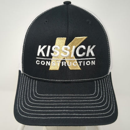 Richardson Trucker Hat Black White Gold One Size Kissick Construction Logo Hat