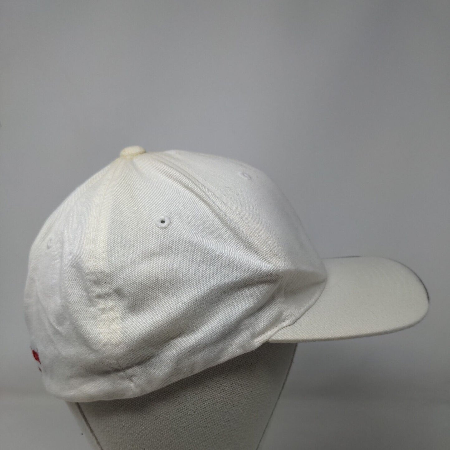 MD Mitchell Dean Fitted Hat Cream L/XL Embroidered 6 Panel Flexfit Yupoong