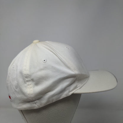 MD Mitchell Dean Fitted Hat Cream L/XL Embroidered 6 Panel Flexfit Yupoong