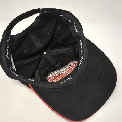 Hell Cayman Islands Slideback Hat Black One Size Adjustable Embroidered Cotton