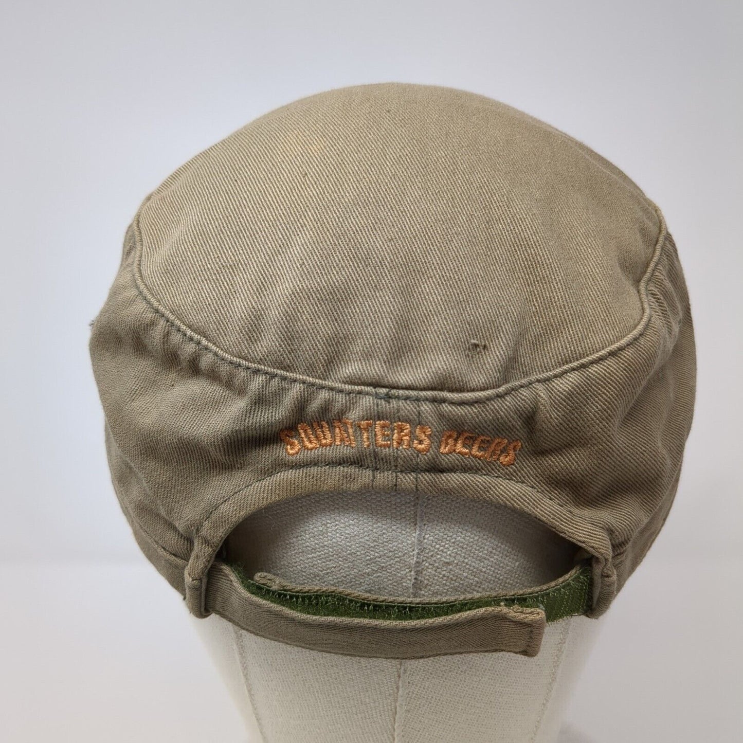Squatters Beers Cadet Army Cap Green OS Adjustable Distressed District Threads