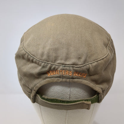 Squatters Beers Cadet Army Cap Green OS Adjustable Distressed District Threads