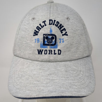 Disney Parks Baseball Cap Gray One Size Mickey World 1971 Cinderella Castle Hat