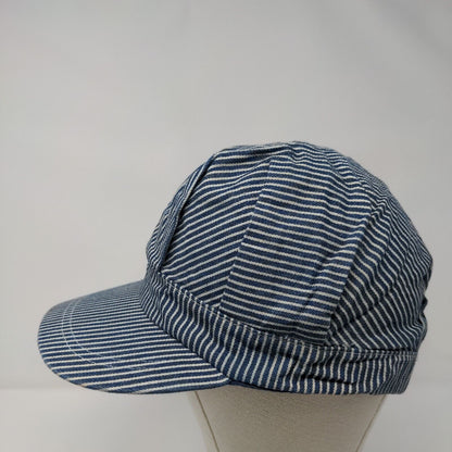 Timely Impressions Snapback Train Conductor Hat Blue 58cm Adjustable Striped