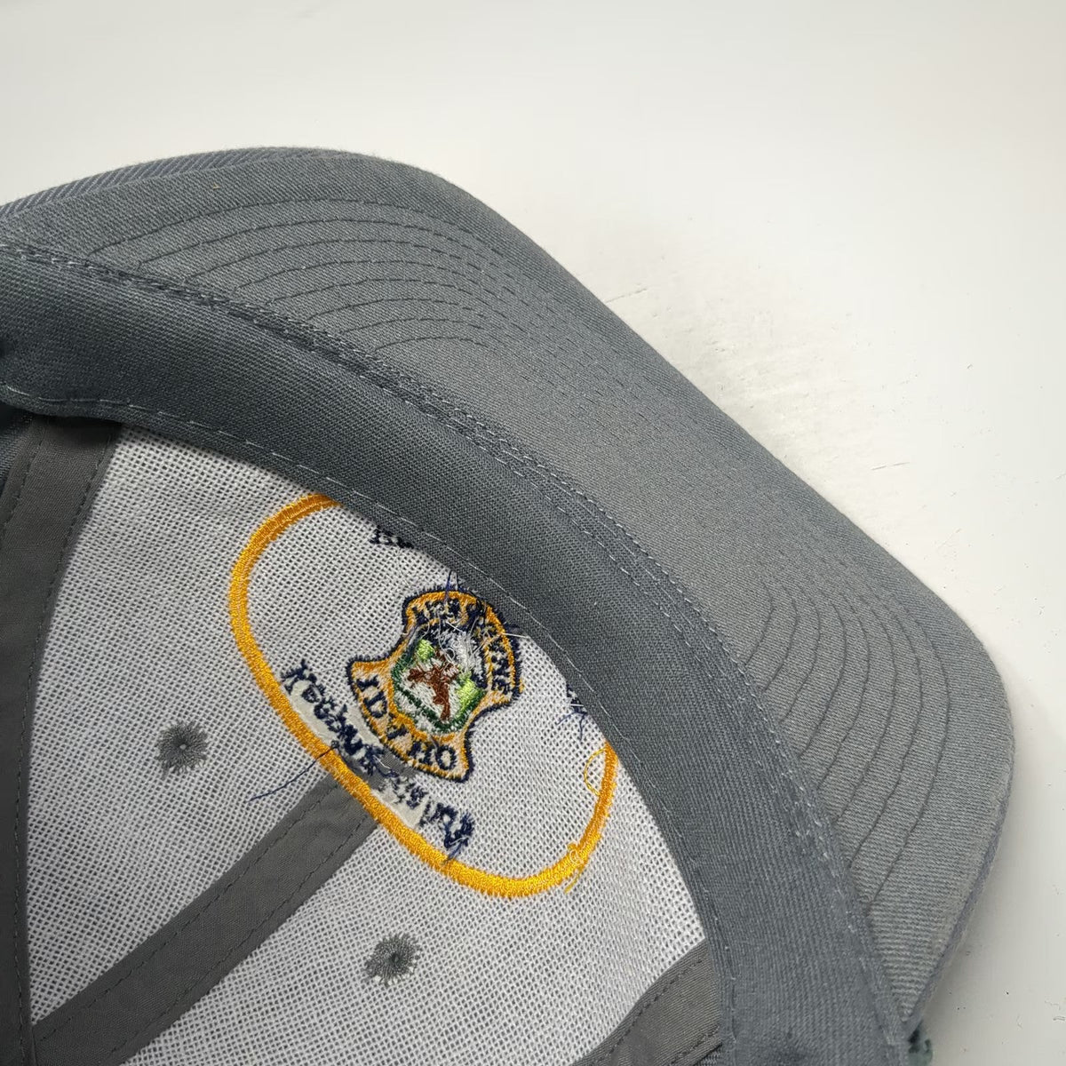 Mountaintop Marketing Snapback Gray Idaho Fish Game Wildlife Rope Hat Vintage