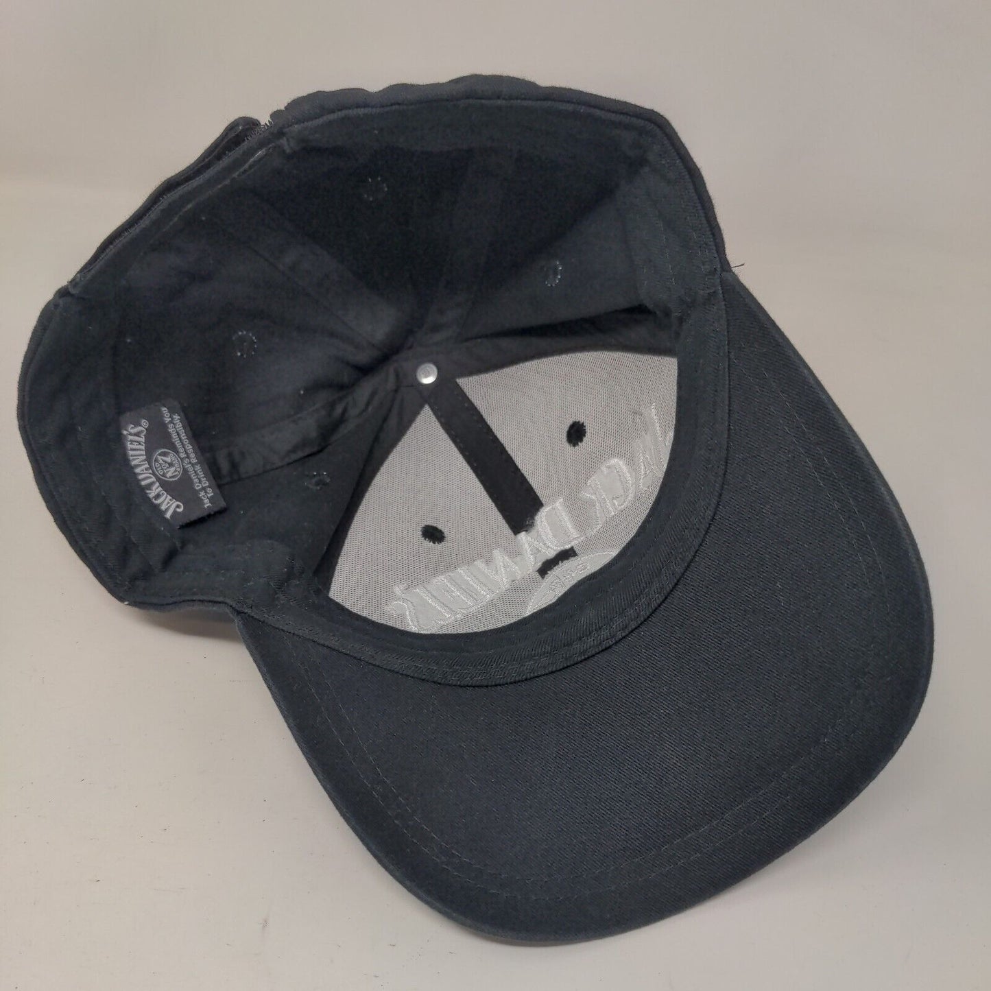 Jack Daniel's Old No. 7 Brand Strapback Hat Black OSFM Adjustable Embroidered