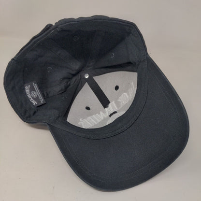 Jack Daniel's Old No. 7 Brand Strapback Hat Black OSFM Adjustable Embroidered