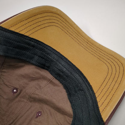 Carhartt Baseball Cap Brown One Size Hat Leather Patch Logo Strapback Canvas