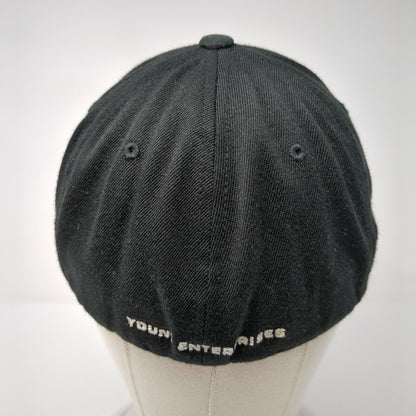 YE Young Enterprises Fitted Hat Black L-XL Embroidered Flexfit Yupoong