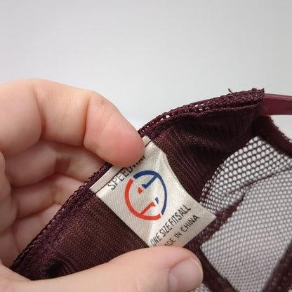 Retired No Money Snapback Rope Trucker Hat Red One Size Mesh Back