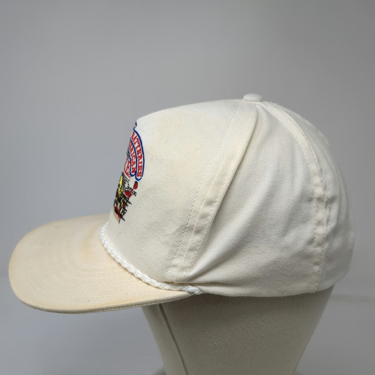 Interstate Batteries Great American Race Disney Trucker White Rope Hat Vintage