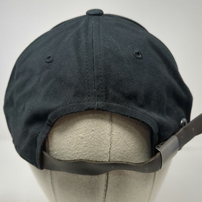 Champion Baseball Cap Black One Size Slideback Leather Strap Embroidered Hat