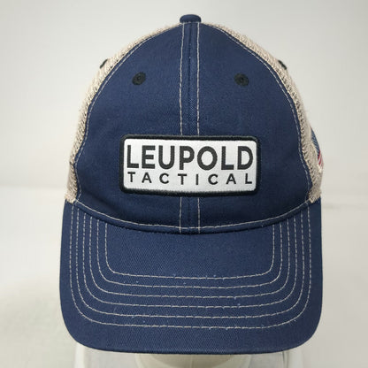 Leupold Baseball Cap Blue One Size Tactical Mesh Back US Flag Strapback Hat