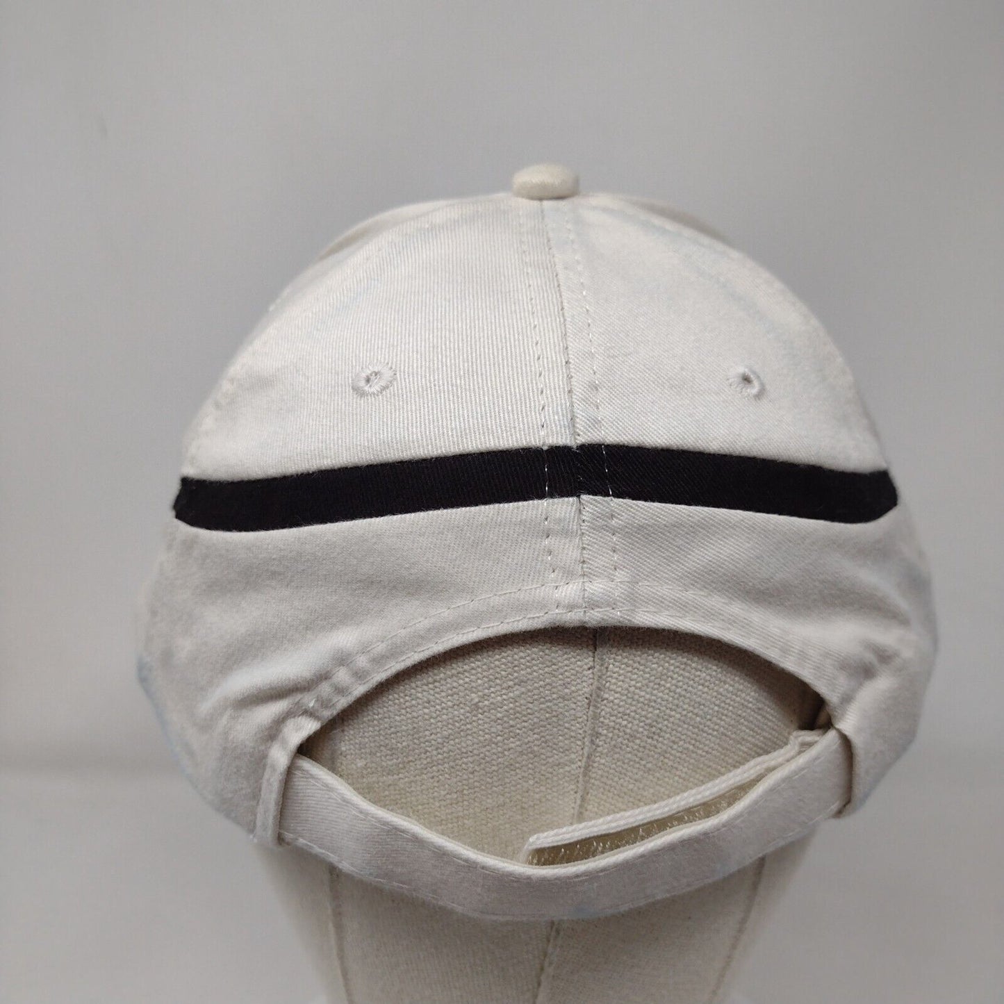 Victoria Canada Strapback Hat Cream One Size Adjustable Embroidered 6 Panel
