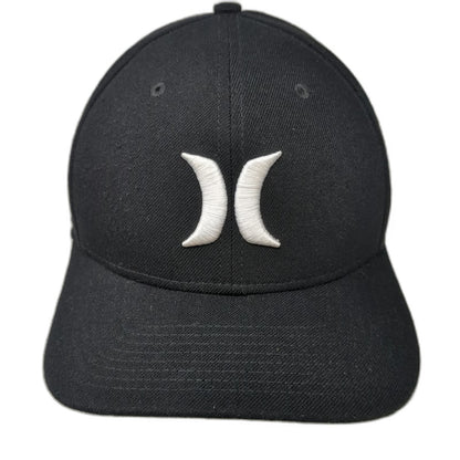 Hurley Baseball Cap Black One Size Boise State Embroidered Logo Stretch Fit Hat