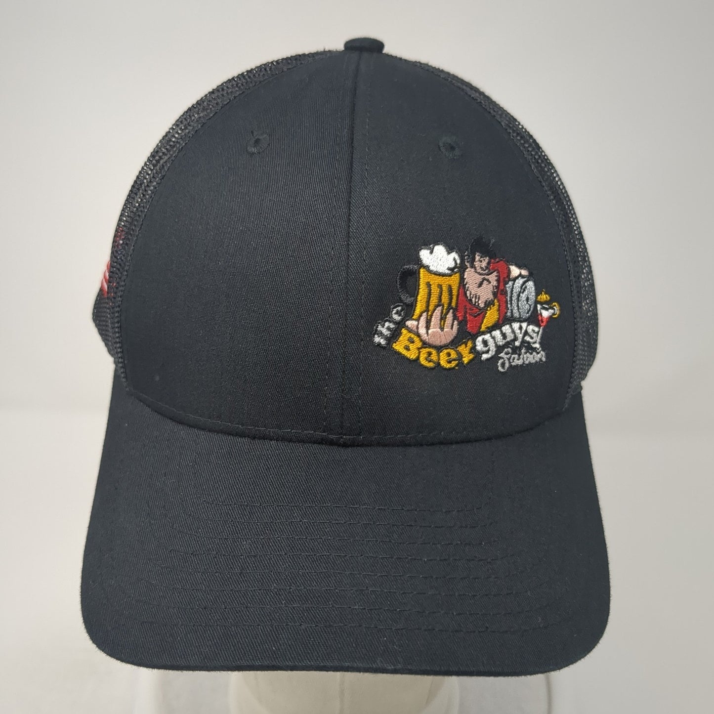 The Beer Guys Saloon Snapback Trucker Hat Black Large Mesh Back Outdoor