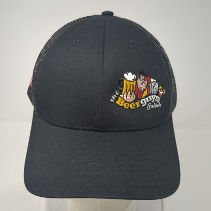 The Beer Guys Saloon Snapback Trucker Hat Black Large Mesh Back Outdoor