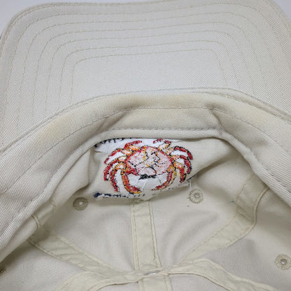 Triangle Sport Baseball Cap Beige OS Hat I Caught Crabs Long Beach WA Slideback
