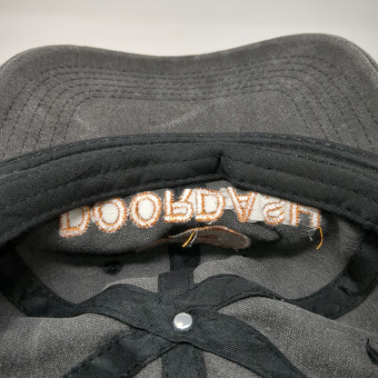 DoorDash Baseball Cap Gray OSFM Embroidered Logo Adjustable Strapback Cotton Hat