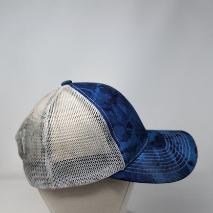 Bone Fish Adult Snapback Trucker Hat Blue One Size Adjustable Mesh Back 6 Panel