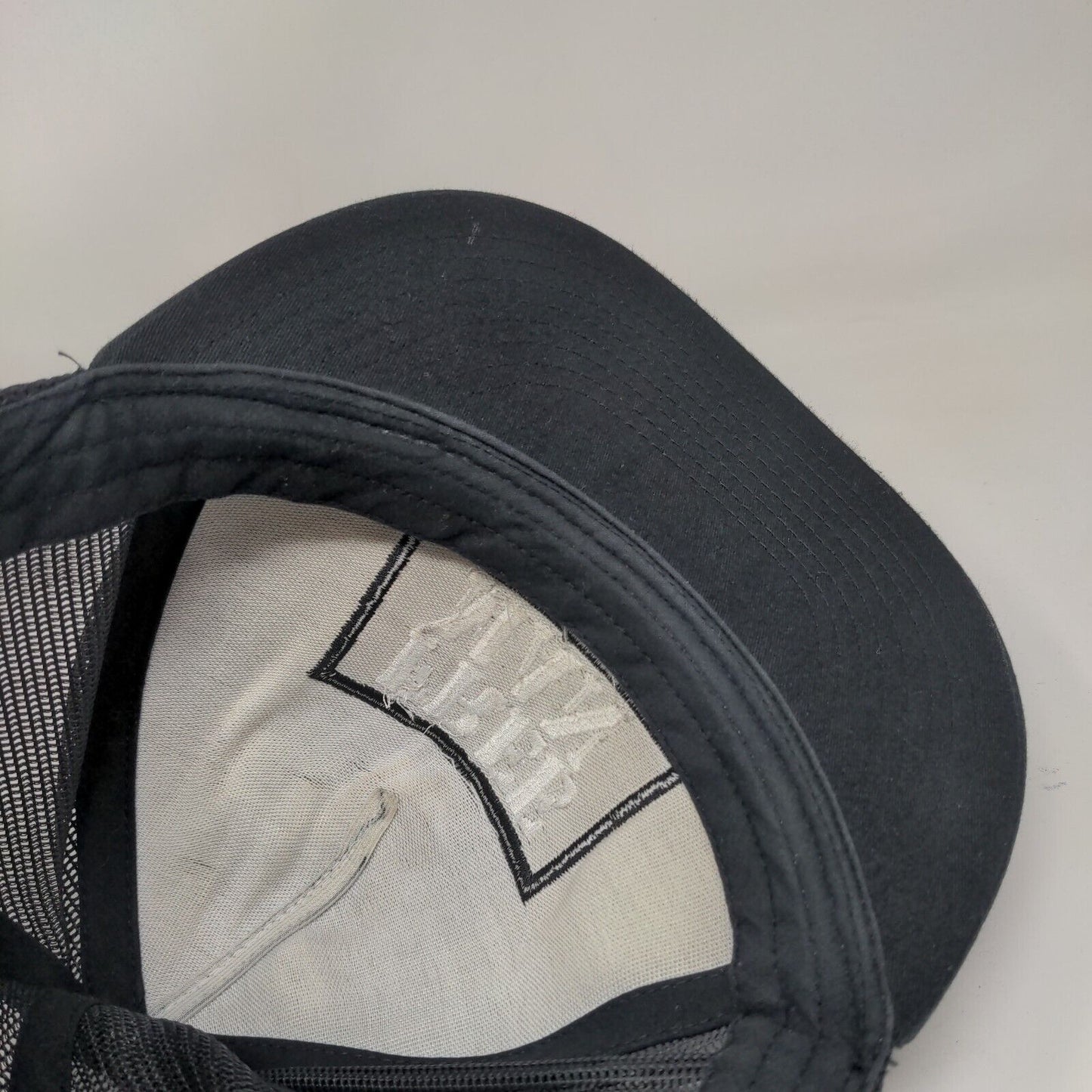 Free Man Snapback Mesh Back Trucker Hat Black One Size Embroidered